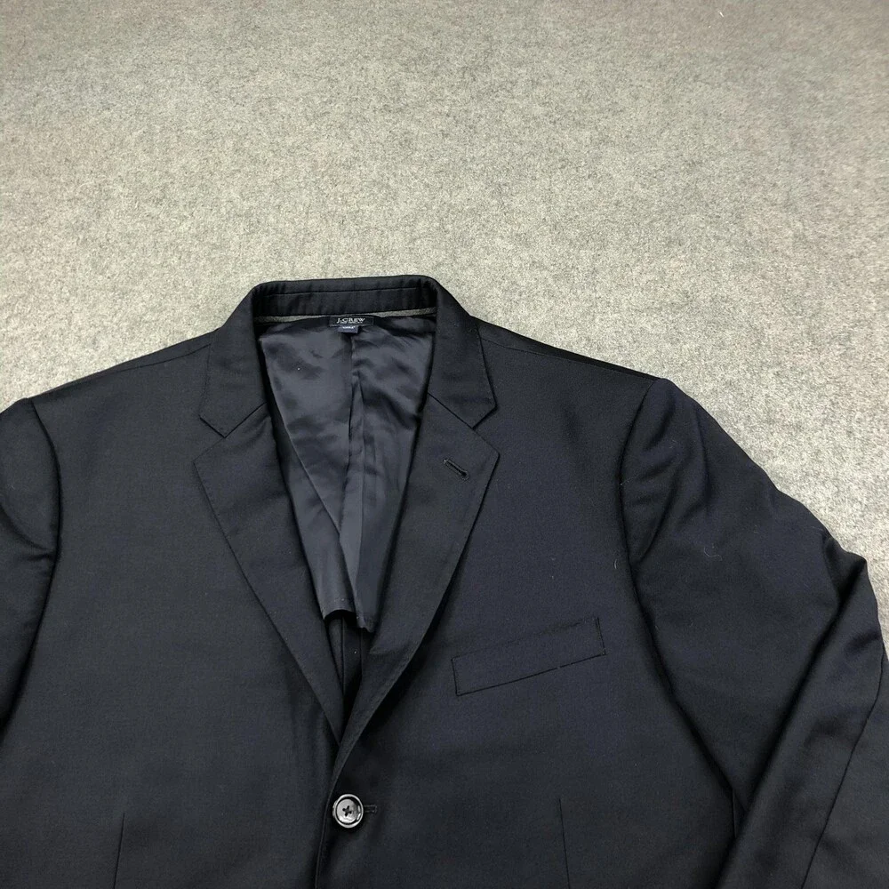 J.Crew Ludlow Suit Jacket Mens 44 Long Blue Italian Wool Loro Piana 2 Button